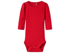 Name It bodysuit red with openwork pattern